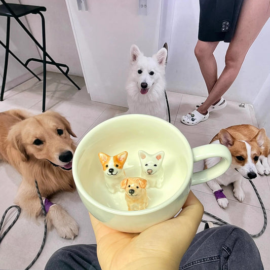Gobelet à eau 3D en forme de poupée pour animaux de compagnie (personnalisation faite à la main)